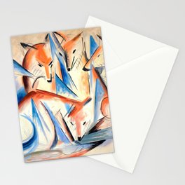 Franz Marc "Four foxes" Stationery Card