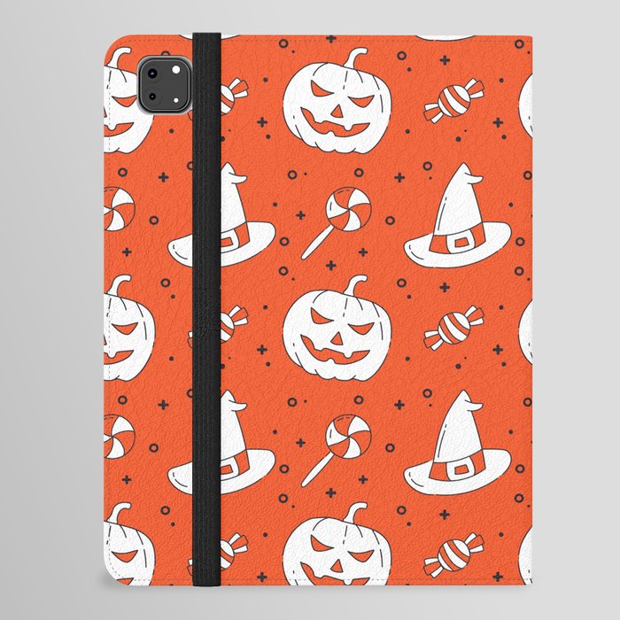 Pumpkin Witch Halloween Background iPad Folio Case