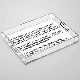Anonymous Letter To Sammi Sweetheart Jersey Shore Acrylic Tray
