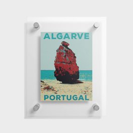 Algarve Portugal vintage travel, Marinha beach Floating Acrylic Print