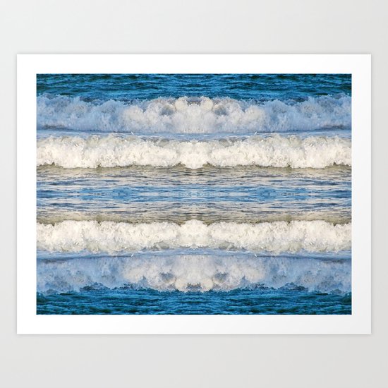 Abstract Waves splashing off the Queensland coast, Australia kaleidoscope Art Print