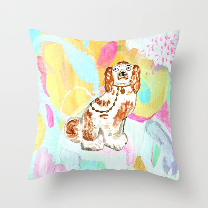 BETTY ON ABSTRACT Throw Pillow