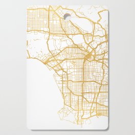 LOS ANGELES CALIFORNIA CITY STREET MAP ART Cutting Board