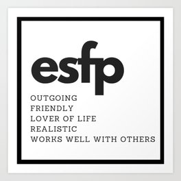 ESFP Description Art Print