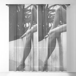 Dip your toes into the water, female form black and white photography - photographs Sheer Curtain | Woman, Swimmingpool, Photographs, Photo, Photograph, Black And White, Black, White, Liberation, Keywest 