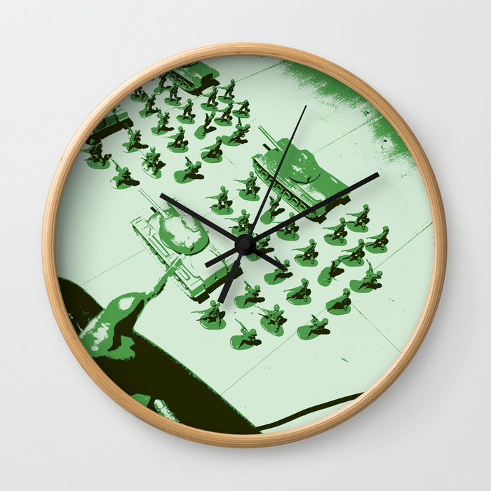 GREEN BATTALLION ON THE MARCH Wall Clock