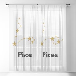 Pisces, Pisces Zodiac Sheer Curtain