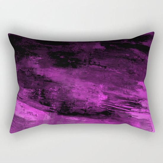 Purple Haze - Abstract, purple and black painting Rectangular Pillow