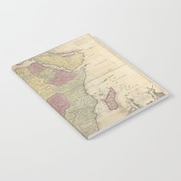 Antique Map of Africa, 1711 Notebook