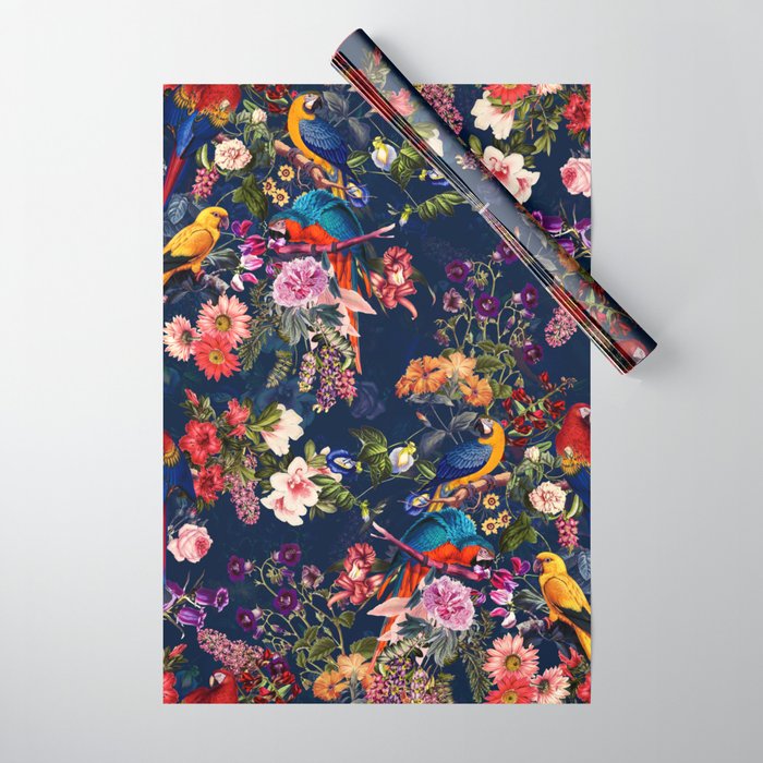 FLORAL AND BIRDS XII Wrapping Paper