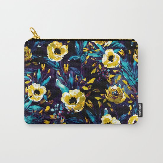 Golden Flowers Carry-All Pouch