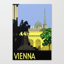 Vienna Austria Vintage Travel Canvas Print