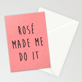 Rosé Do It Funny Quote Stationery Card