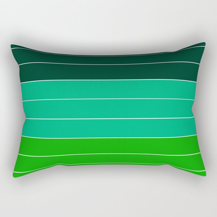 Green Stripe Irish St Patricks day Rectangular Pillow