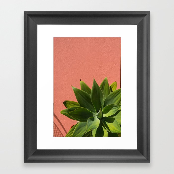 Tropical Plantlife Contrast Framed Art Print