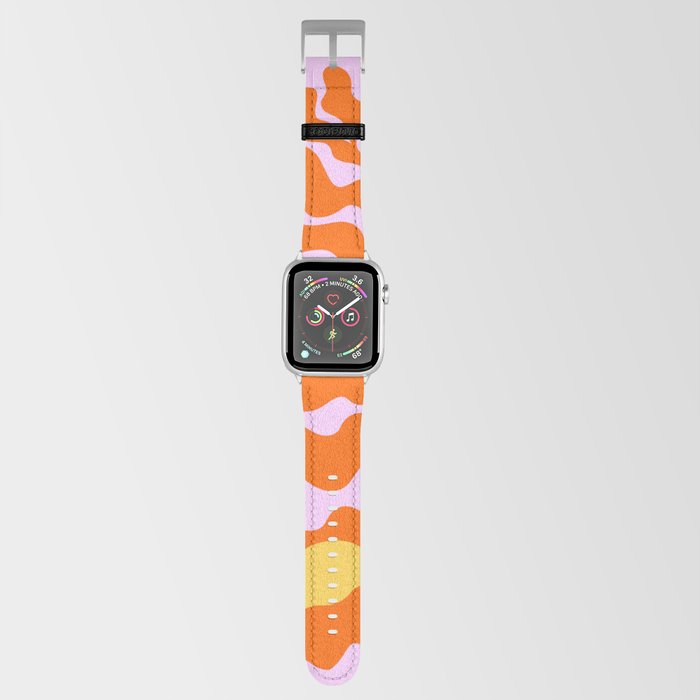 Matisse cut-outs - Pink & Orange Leaf on Sun Apple Watch Band