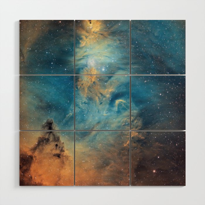 Christmas tree nebula Wood Wall Art