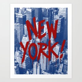 New York sign Graffiti Art Print