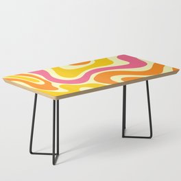 Warped Swirl Marble Pattern (pink/orange/yellow) Coffee Table