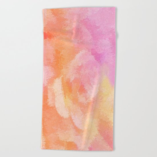 Soft Pastel Floral Blend Beach Towel