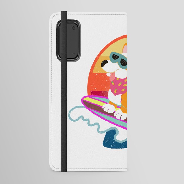 Summer Corgi Surfer Dog Android Wallet Case