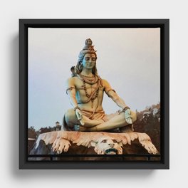 Lord Shiva Meditating Framed Canvas