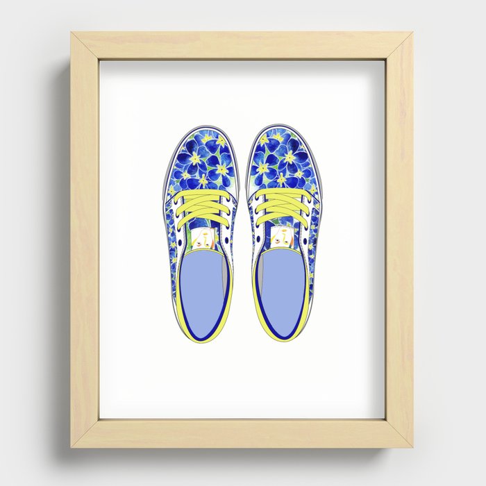 shoe design for t-shirt Recessed Framed Print