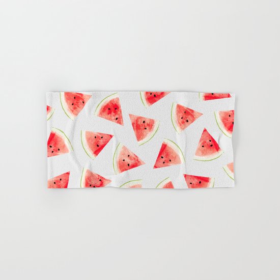 Watercolor Watermelon Pattern #society6 #buyart #decor Hand & Bath Towel