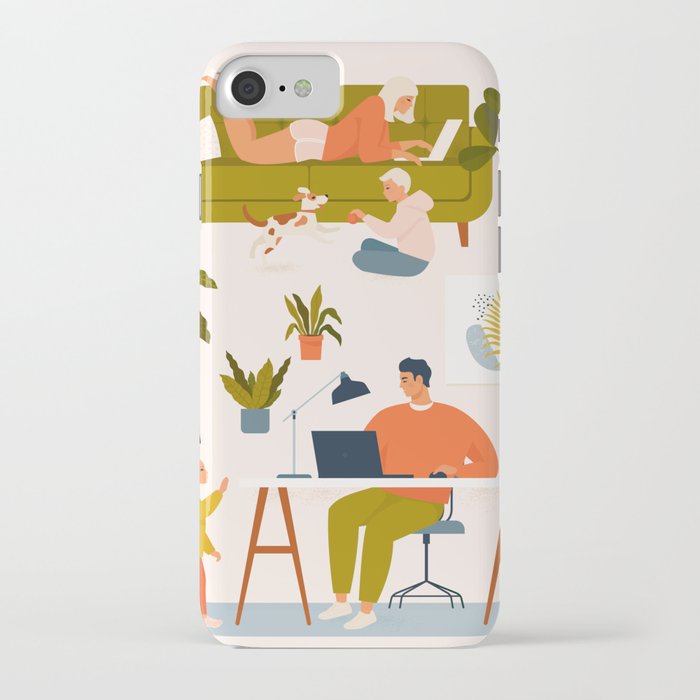 Stay at home. iPhone Case