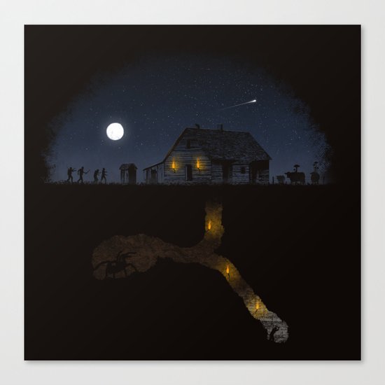 Minecraft: Always Digging Canvas Print