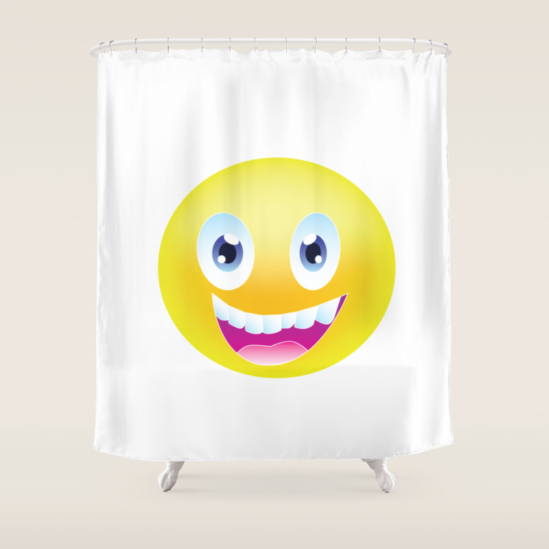 Happy Smiley Face Shower Curtain By Norcalprint Society6