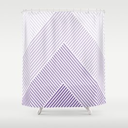 Shades of Purple Abstract geometric pattern Shower Curtain