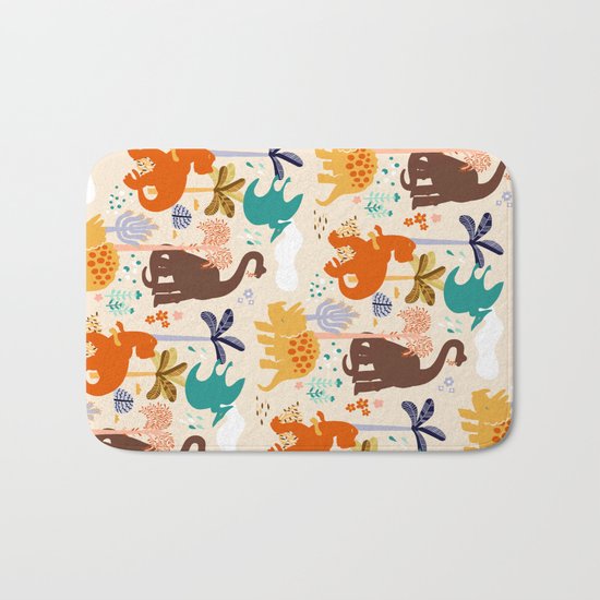 jurassic classic pattern Bath Mat