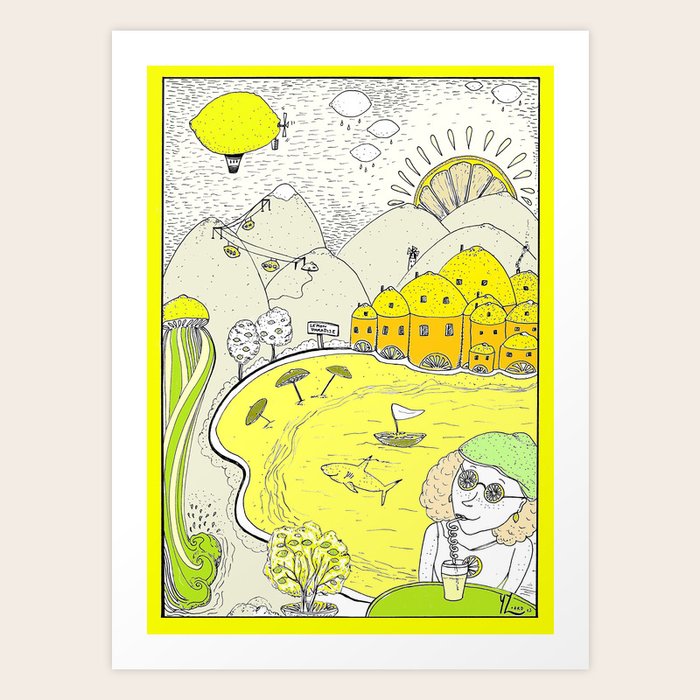 Lemon paradise Art Print