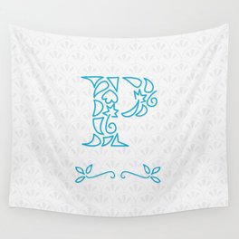 P Scallop: Blue Wall Tapestry