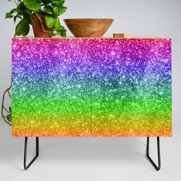Rainbow Glitter Credenza
