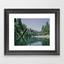 Eel river log Framed Art Print