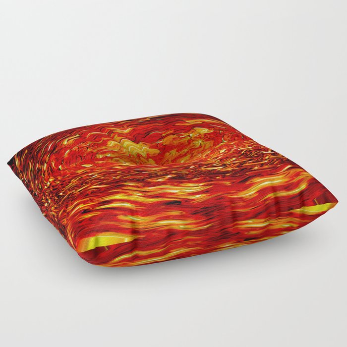 Fireball Abstract  Floor Pillow