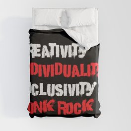 Punk Rock Culture Creativity Individuality Inclusivity Duvet Cover