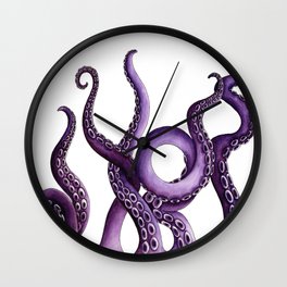 Kraken Purple Wall Clock