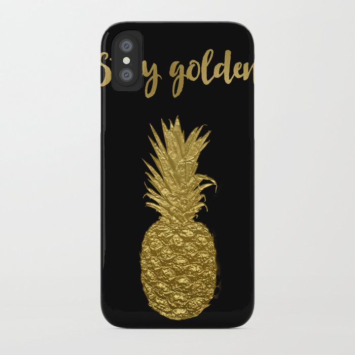 Stay Golden Precious Tropical Pineapple iPhone Case