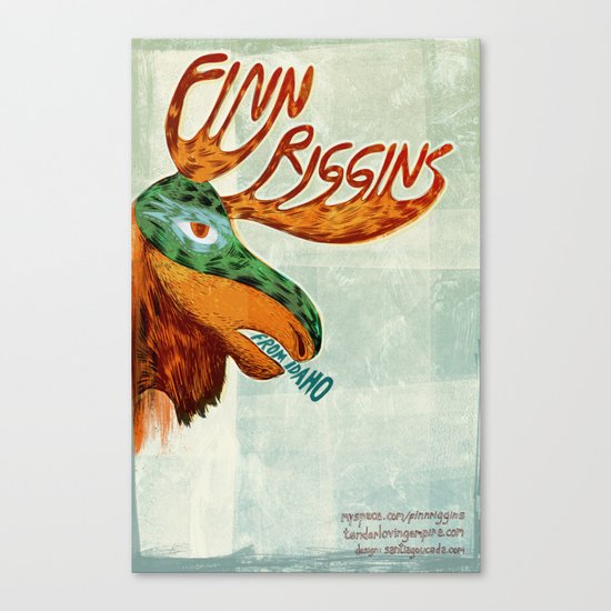 Finn Riggins gig poster Canvas Print