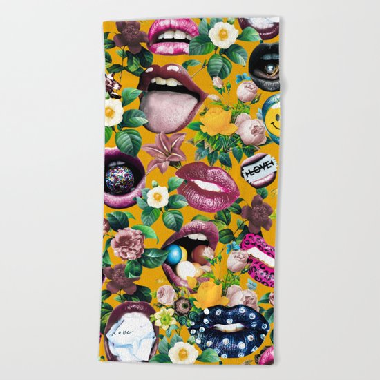Sexy Floral Garden Beach Towel
