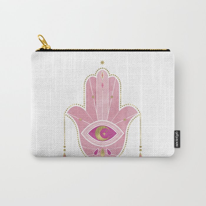 Hamsa Hand Pink Version Carry-All Pouch
