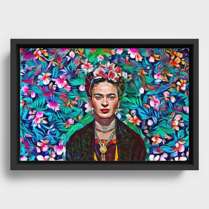 Hawaiian Frida Framed Canvas