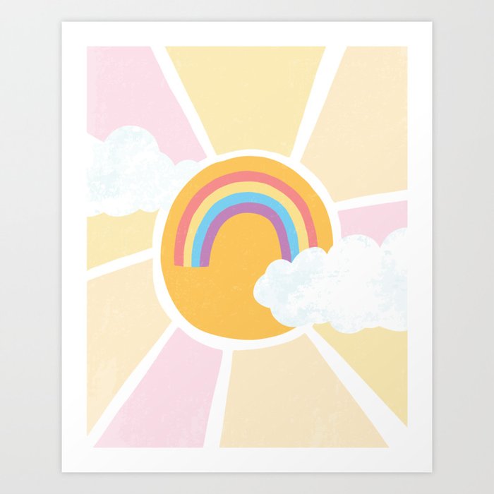 Sunshine and Rainbows Dreamy Sky Art Print