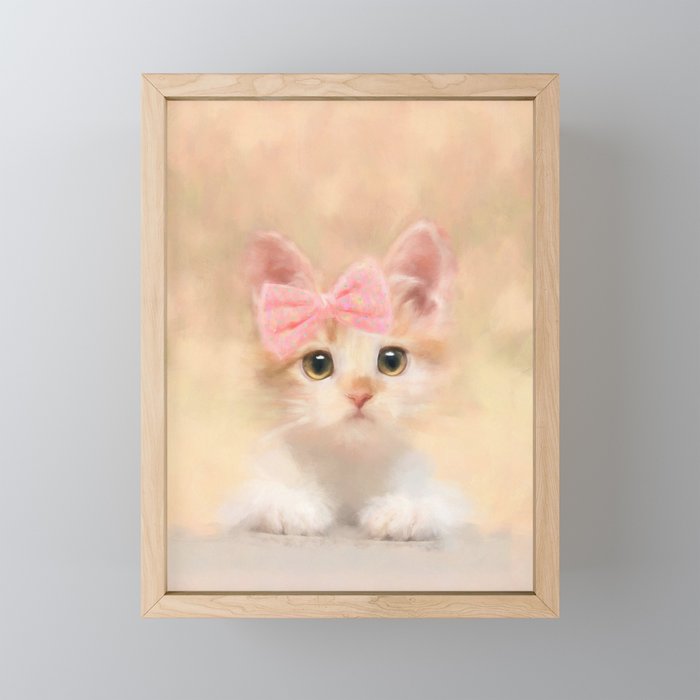 Kiki Kitten Framed Mini Art Print
