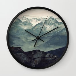 Mountain Fog Wall Clock