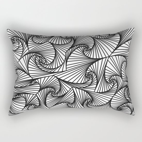 Fractal Sketch Light Rectangular Pillow