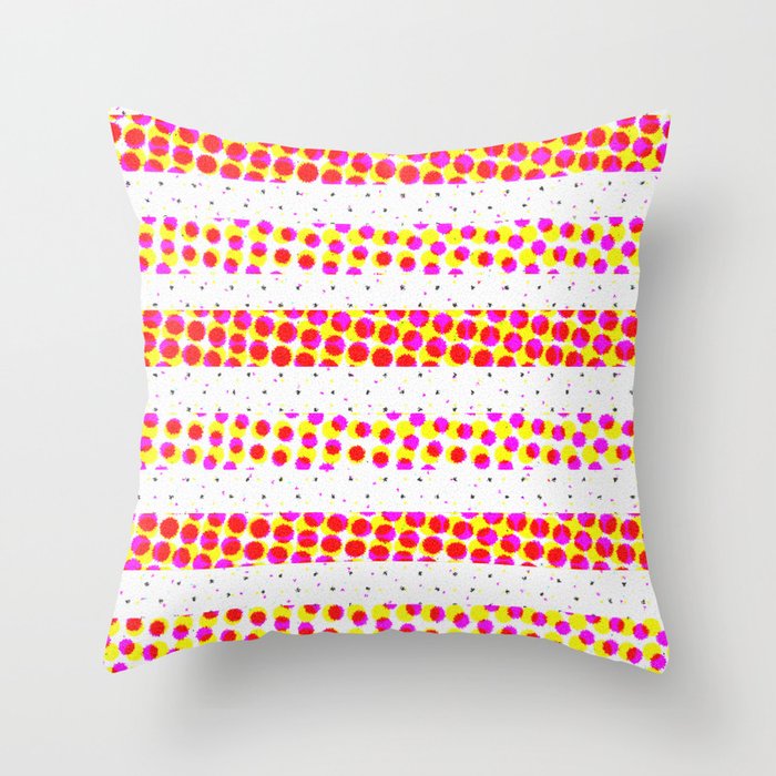 Halftone Stripes Throw Pillow